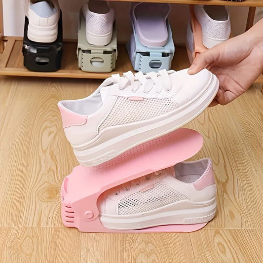 3-stöckiges Schuhregal aus Kunststoff – platzsparend und höhenverstellbar